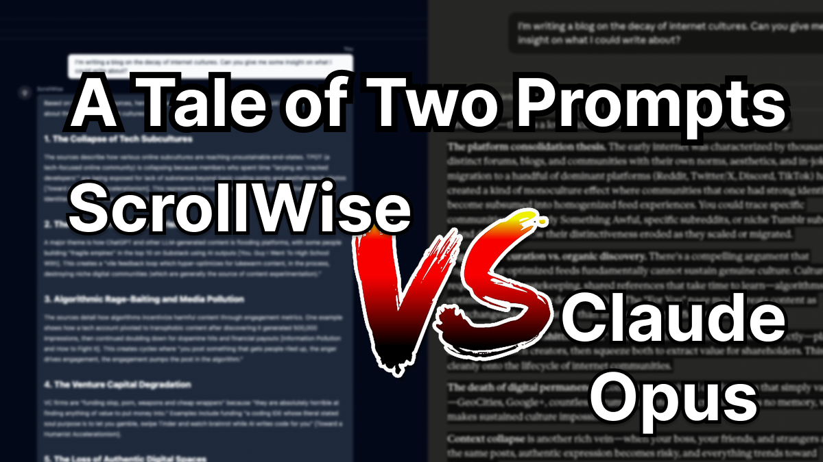 A Tale of Two Prompts: Using ScrollWise for Deep Research